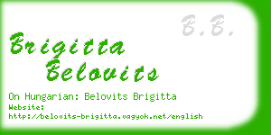 brigitta belovits business card